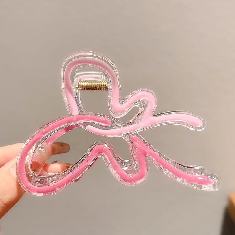 

Заколки для волос в виде бабочек с градиентным цветом для женщин, акриловые заколки-крабы, шпильки, аксессуары для волос, элегантные головные уборы для девочек розы красного