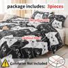 3pcs Cat Print Duvet Cover Set, Soft Skin-Friendly Bedding Set Includes 1 Duvet Cover And 2 Pillowcases
