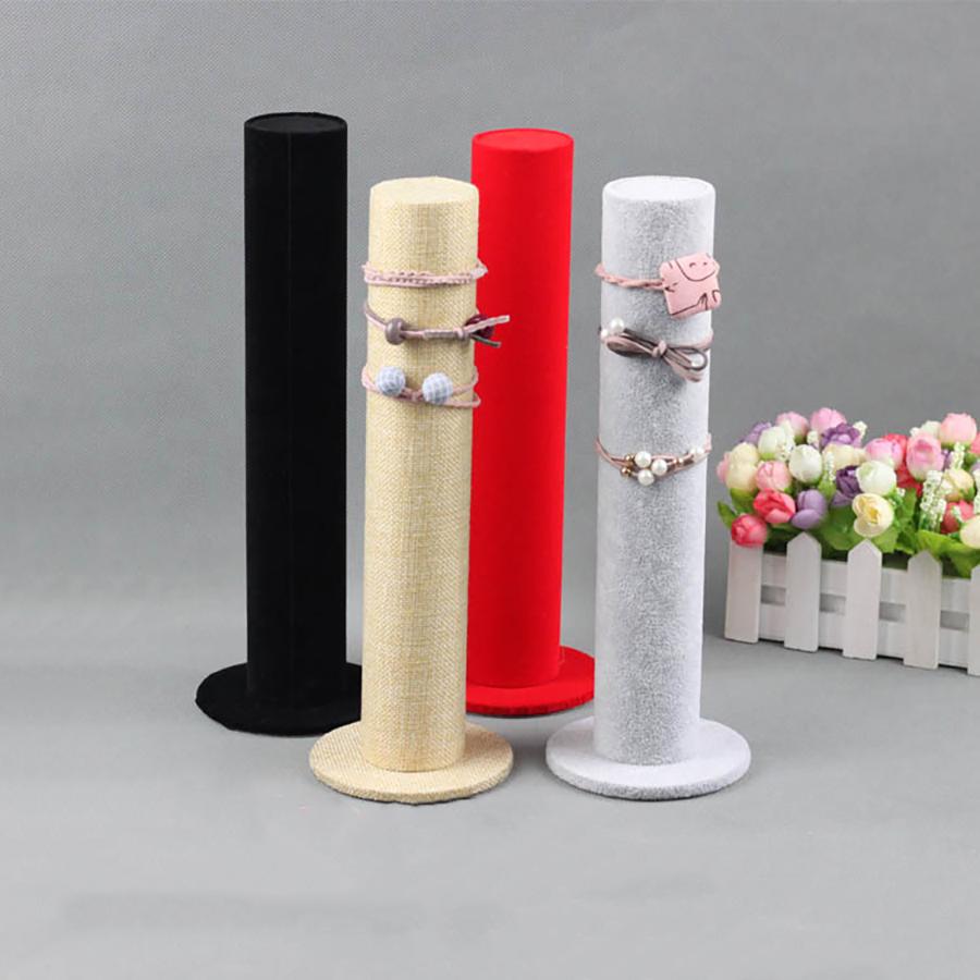1PC, vertical bracelet display rack, material: plush. The product is suitable for bracelet storage,