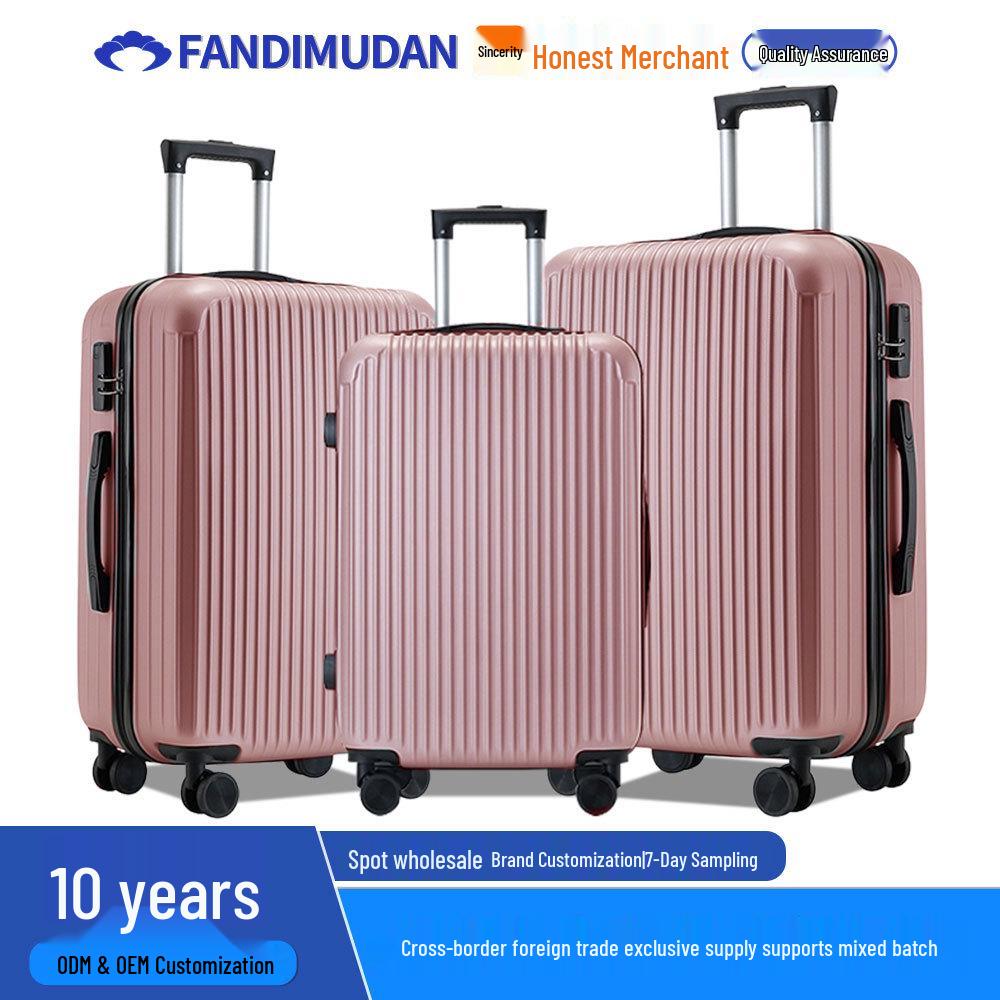 Cross-Border 20-Inch Large-Capacity Universal Wheel Suitcase Set, Thickened Cabin Size with Password Lock