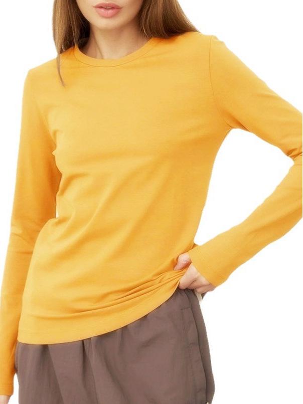2024 Women's Casual Solid Color Long-Sleeve Round Neck T-Shirt - European & American Fashion Autumn Edition
