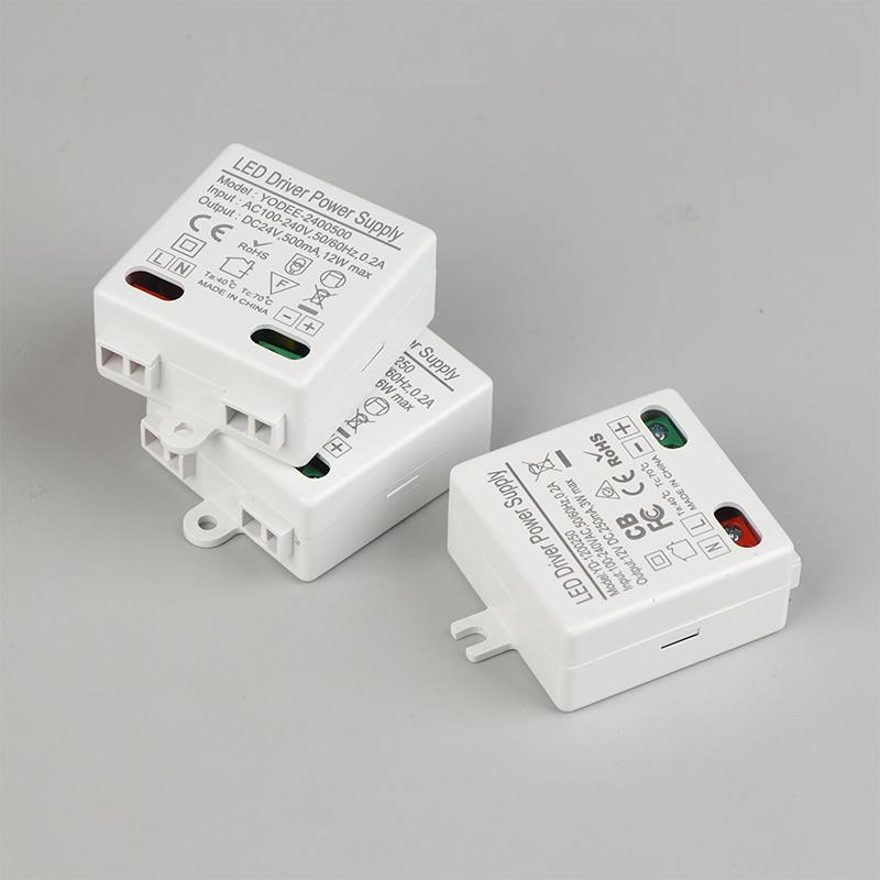 1PC DC12V 24V Power Supply Constant Voltage Switching 3W 6W 12W Lighting LED Transformer 250 500mA 600 830mA 1.0mA Power Adapter