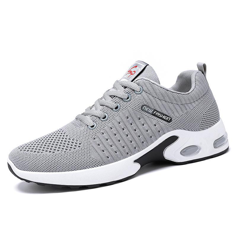 Shoes Men's 2025 Men's Shoes Large Size Flying Weaving Air Cushion Soft Sole Shoes Fashion Trend Breathable Sneakers