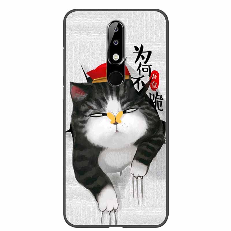Per Nokia 6.1 Plus Custodia Adorabile Morbido Silicone Cartone Animato Gatto TPU Custodie per Telefono per Nokia X6 Copertura 6.1Plus Carina Coque per NokiaX6 Guscio
