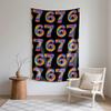 Repeating 67 Tie Dye Pattern Digital Printing Polyester Wall Tapestry Suitable for Use Living Rooms Bedrooms Offices Bars Party