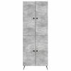 2 Piece Cabinet Set Concrete Grey Wood Based Material