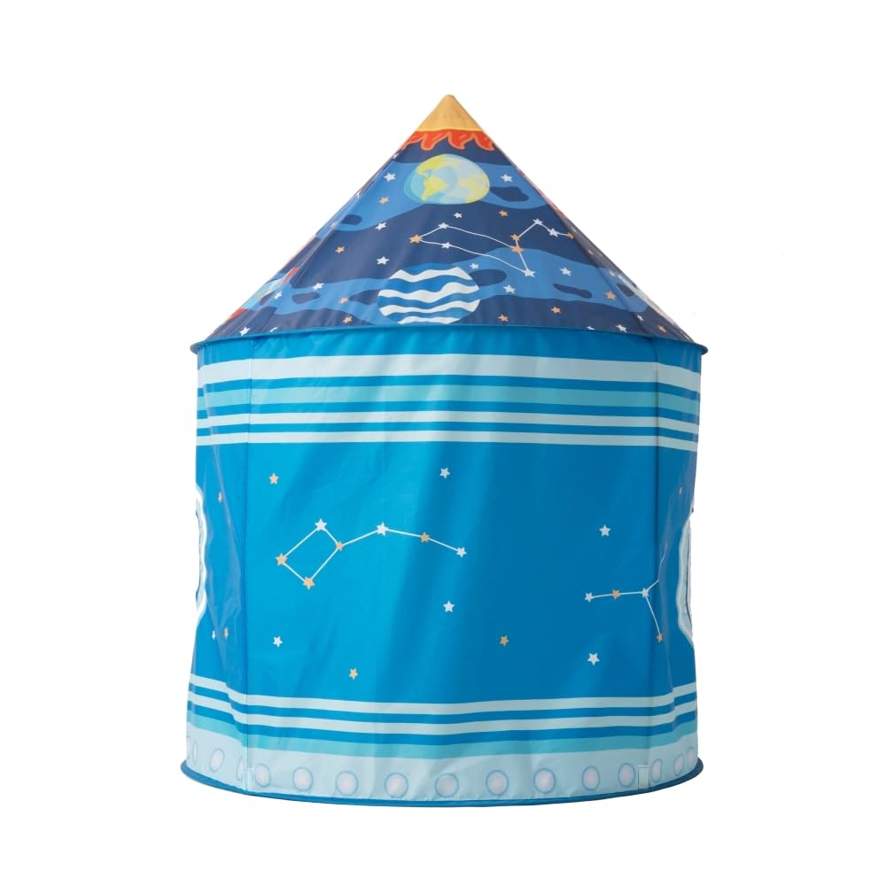Benebomo Tent for Children Rocket Tent Kids Tent Tent House Spaceship Tent Folding Ball Pool Indoor Outdoor Rocket Toy with Carry Bag Children Play