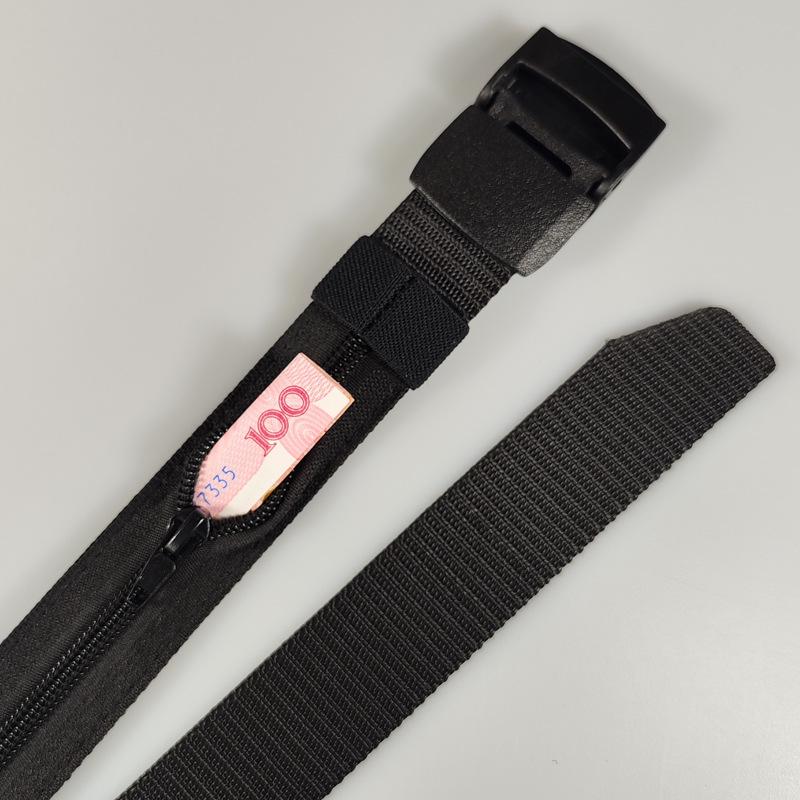Women's Anti-Theft Tactical Nylon Waist Belt - Outdoor Safety and Money-Hiding Function.