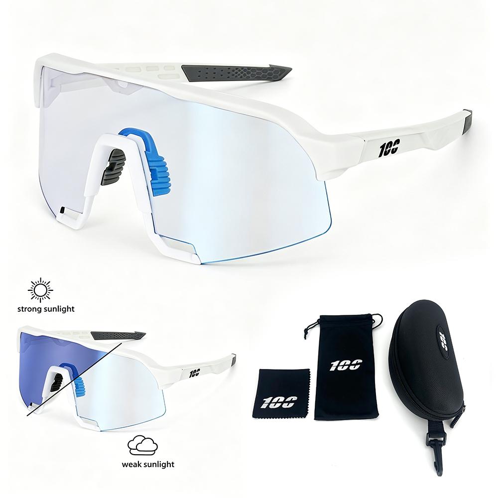 Fahrrad Photochrome Sonnenbrille UV400 HD Linse MTB Radsportbrille Für Männer Outdoor Sport Winddicht Damen Rennrad Brille