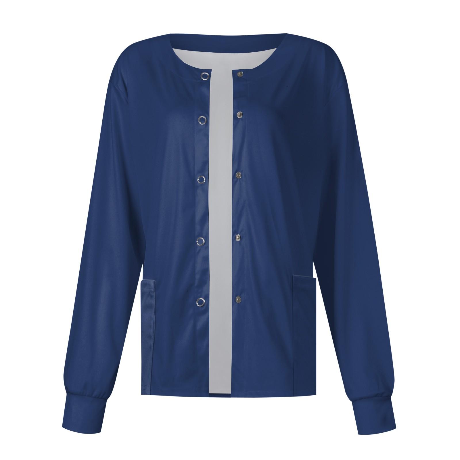 Женский однобортный защитный комбинезон с длинным рукавом и карманом — фото 4