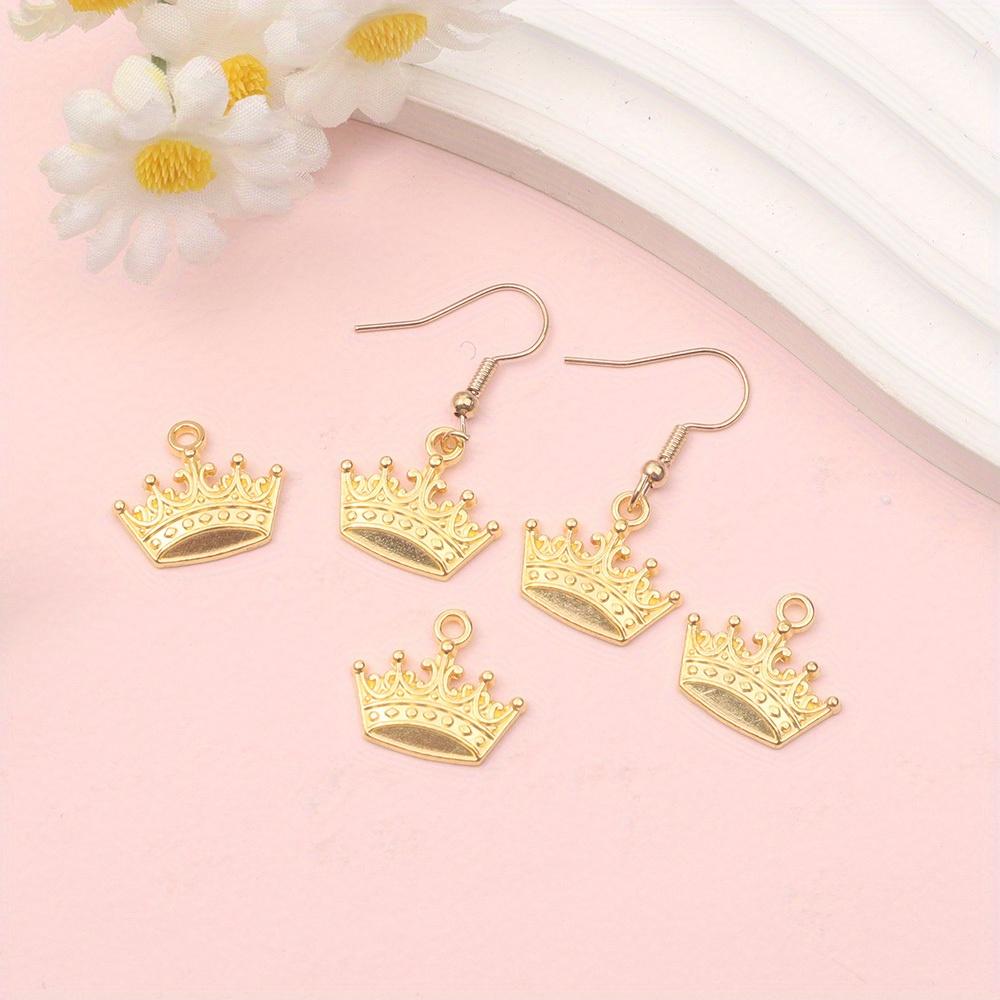 5/10/20pcs alloy material crown pendant, creative personalized retro crown pendant DIY earrings bracelet necklace