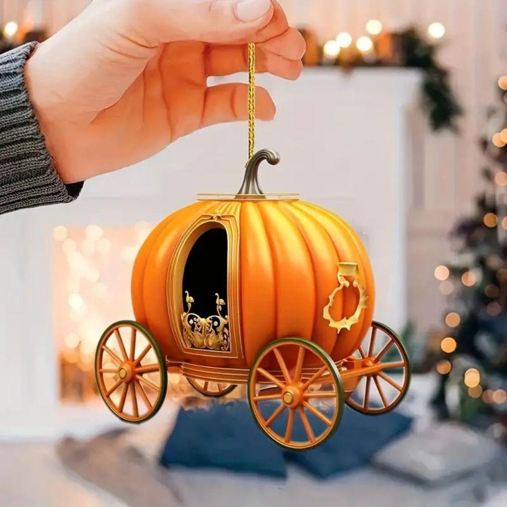 

6 шт. Милая тыквенная карета Хэллоуин кулон креативный рождественский брелок фон макет
