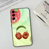 Tomato Cartoon Cute Creative   Phone Case For Samsung S25,S24,S21,S22,S23,S30,Ultra,S20,Plus,Fe,Soft Silicone Black Cover