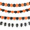 3Meter Halloween Hanging Garland Bunting Bat Pumpkin Ghosts Spider Paper Banner Halloween Party Decorations Horror Props