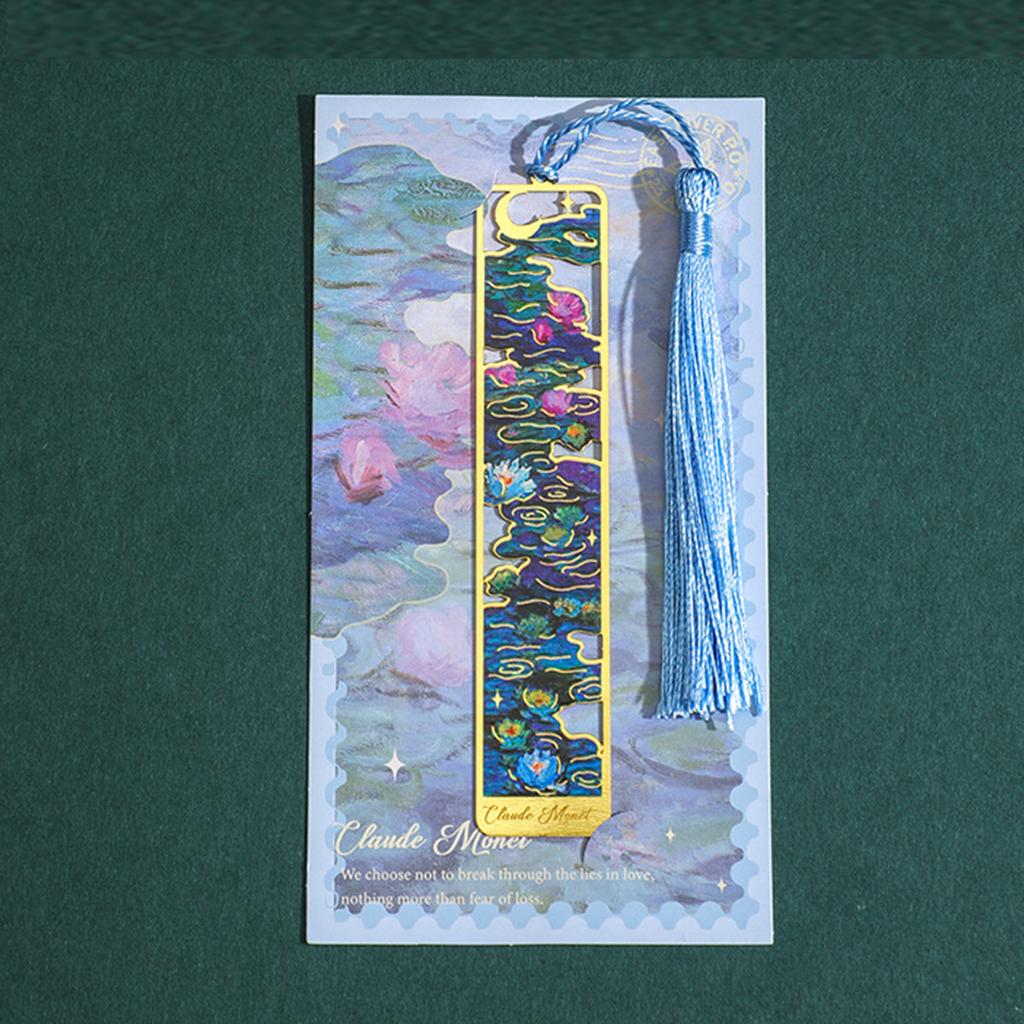 Hollow Out Flower Bookmarks Tassels Bookmarks Metal Book Mark Book Page Divider Reading Accessories Gift for Book Lover