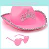 Fivepointed Star Cowboy Hat Set With Heart Glasses For Halloween Party Costume