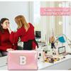 Octagon Bag Embroidery Alphabet Makeup Bag Large Capacity Toiletry Bag Travel Storage Bag Clutch Bag
