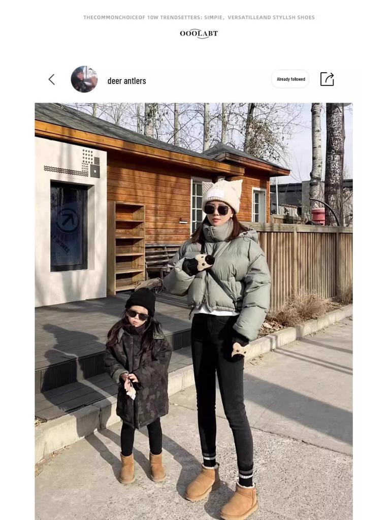 Sangpo 2025 Unisex Winter Snow Boots: Warm Leather & Fur, Plush Lined, Thickened Cotton for Men & Women