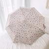 Fresh Flowers Sun Umbrella UV Protection Floral Umbrella Ultraviolet Automatic Umbrella  Rain Gear