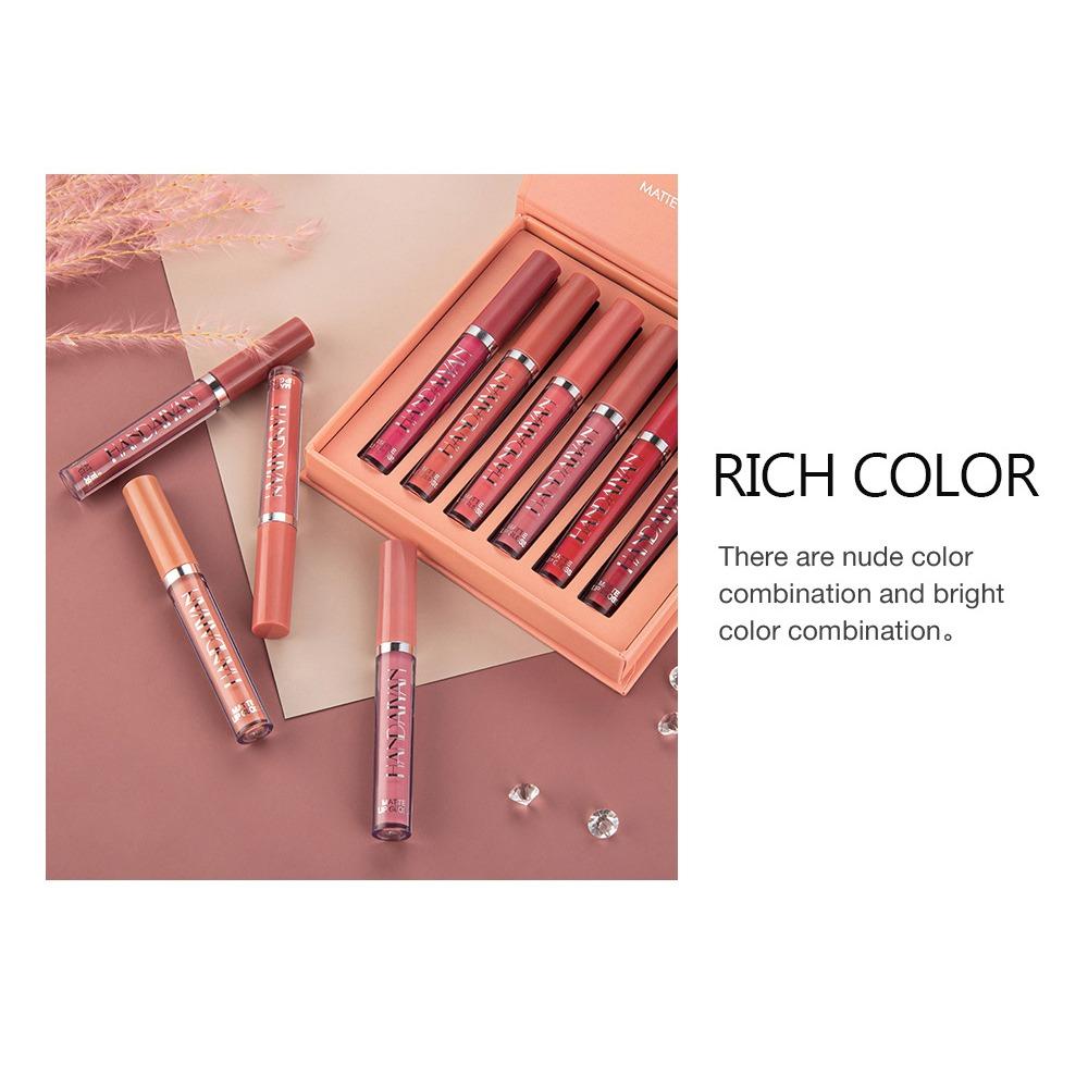 HANDAIYAN Waterproof Non -dipped Cup Lipstick Matte 6 -branch Lip Gloss