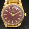 HAND-WINDING VINTAGE SWISS MENS REFURBISHED RED COLOR DIAL WATCH a707395-1