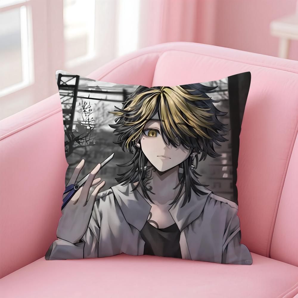 Animetokyo Revengers Cushion Cover Comfortable Reversible Pillow Cover Ideal For Car Sofa Bedroom & Beyond