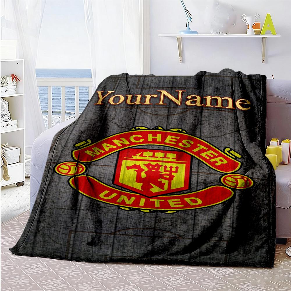 Manchester Personalized Name Blanket Cozy Personalized Blanket Soft & Cozy for Bedding Bed Office Chair Chair for All Occasions