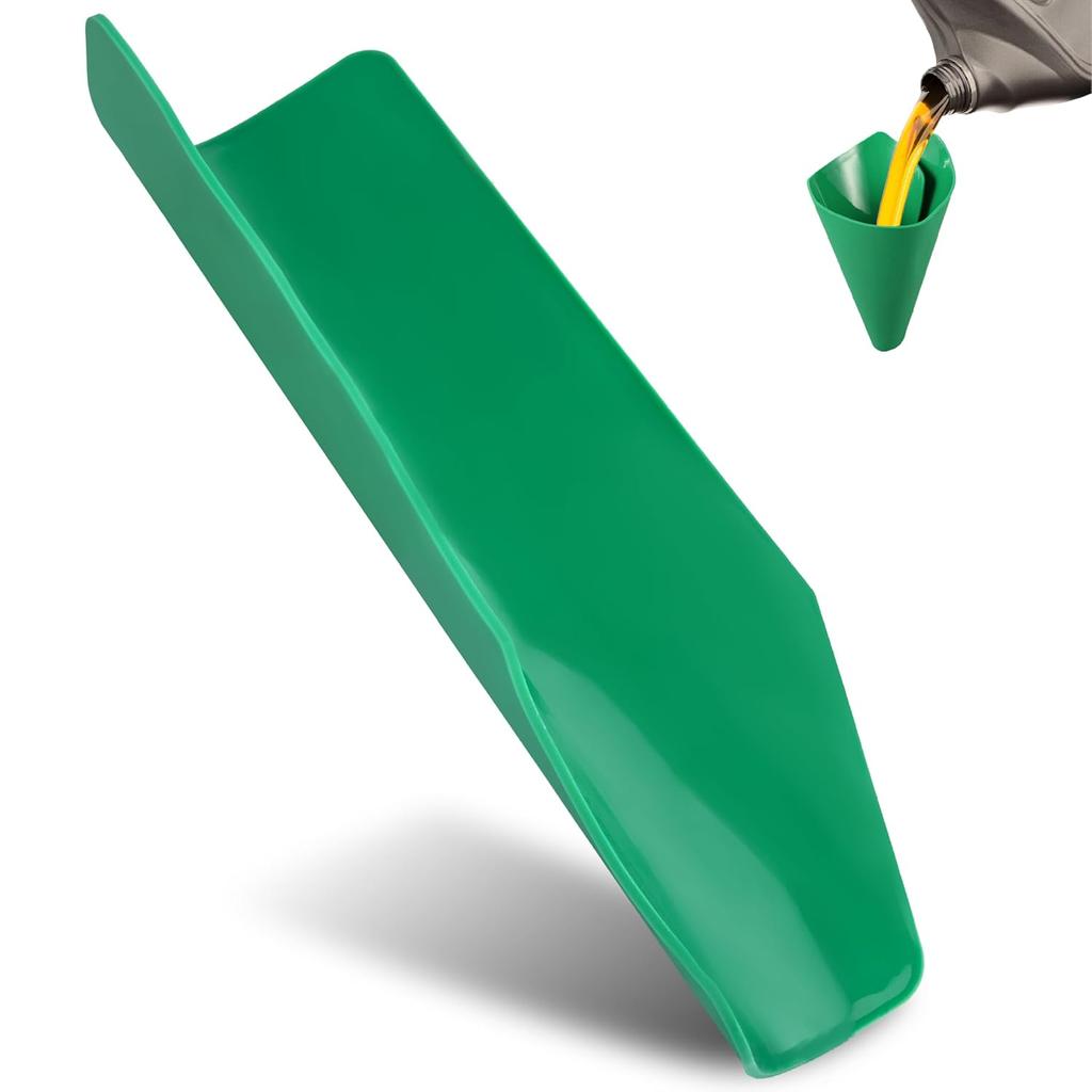 Flexible Oil Funnel, Reble Flex Funnels for Automotive Use, 14.7 x 6.7 Inch Spill-Free Oil Change Tools for Most Cars, Trucks, Motorcycles (Green)