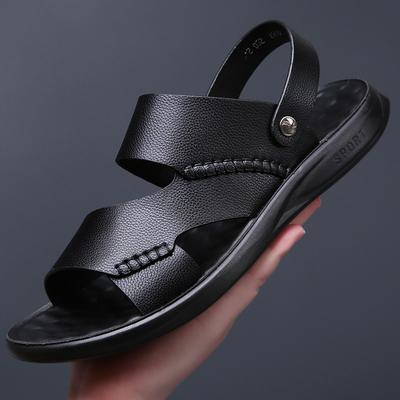 Coole Sommerschuhe für Herren, einfarbig, lässig, für den Strandurlaub, Sandalen für Herren, Outdoor-Schuhe mit doppeltem Verwendungszweck, Sandalen, Slipper, große Größe 47 48