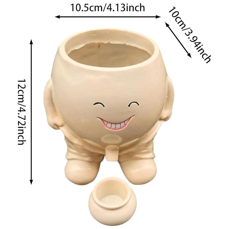 Vaso da Fiori Piante Verdi Nordico, Vaso Fiori Orticoltura Creativo Bambola Ornamento in Resina Fioriera per Succulente da Esterno Fioriera da Appendere