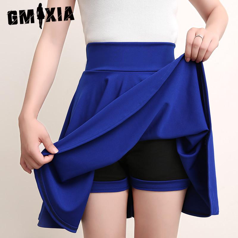 GMXIA 16 Kolorów Damska Moda Casual Jednolity Kolor Nadruk Letnia Wiosenna Spódnica