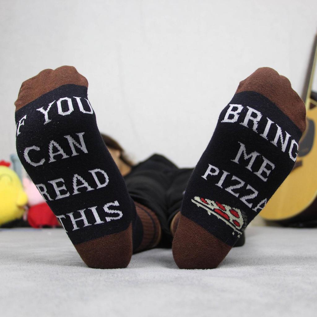 Christmas Holiday Pizza Print Mid-Calf Socks - Hot Selling