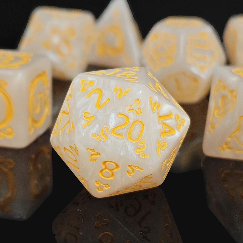 7 Pieces DND Dragon Dice Set Polyhedral RPG Dice for Dungeons and Dragons D&D Pathfinder Call of Cthulhu Tabletop Game Gift