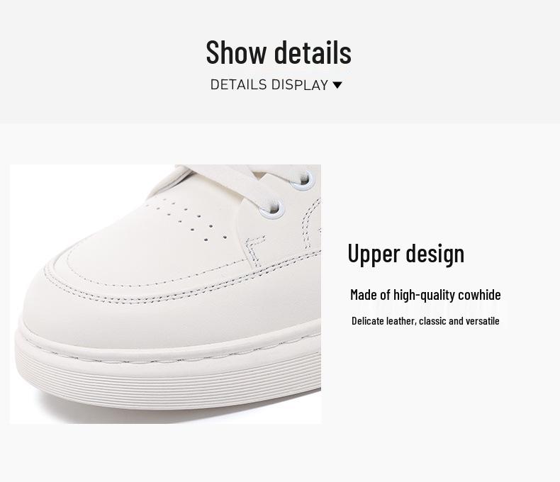 Men's 2025 Autumn Genuine Leather Slip-on Casual Sports Skate Shoes