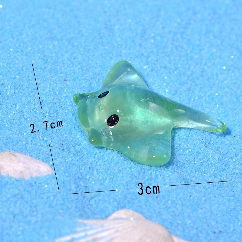 10Pcs/lot Multicolors Mini Devil Fish Miniatures Resin Ornaments Fish Tank Decoration Micro Landscape