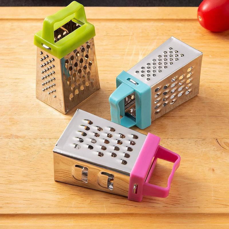

3PCS Mini Cheese Graters Stainless Steel Vegetable Cutter Handheld Slicer Kitchen Tools Multifunctional Grater 3pcs