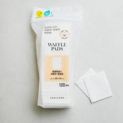 Somisome Ağartılmamış Waffle Pamuk Ped 120 Adet