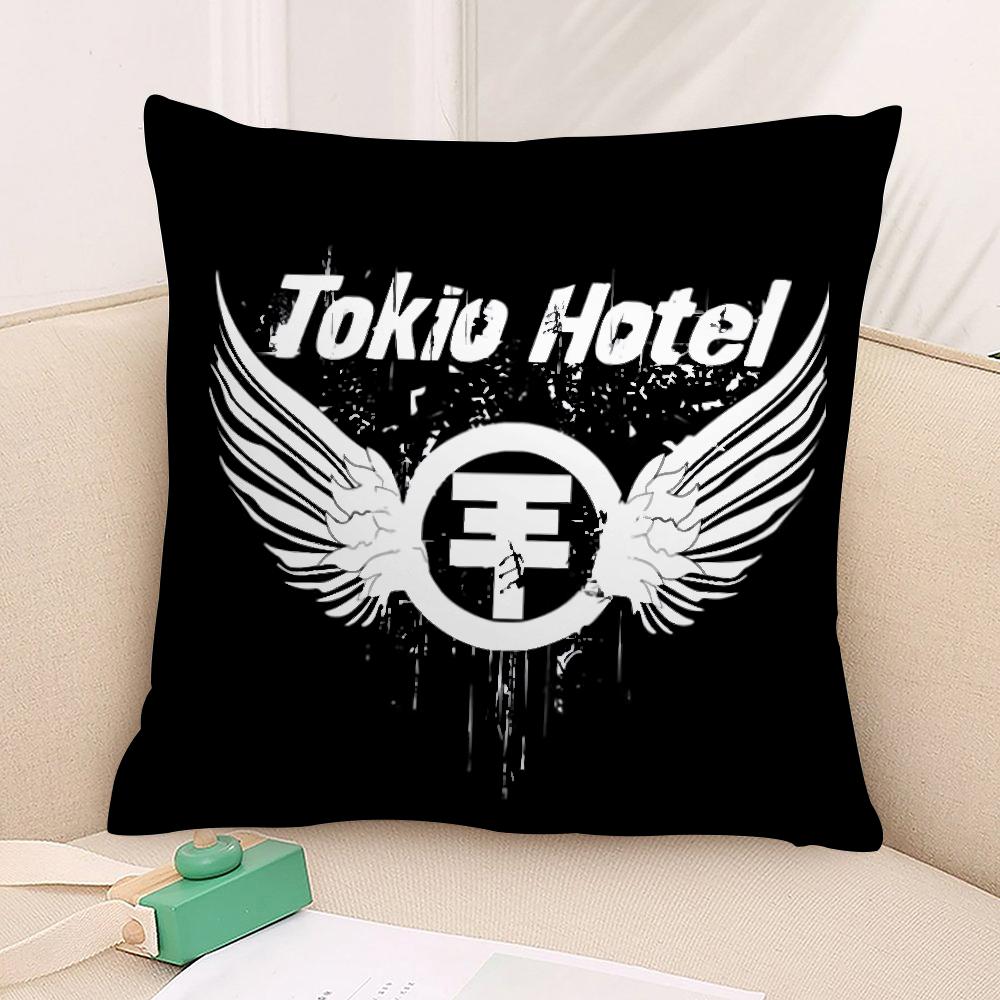 Heiße Rockband Tokio Hotels Kissenbezug 3D-Druck Polyesterfaser 40*40cm Heim Sofa Überwurf Dekoration Festivalgeschenk
