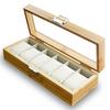 Natural Wooden Watch Case for 6 Perfect for Watch Storage and Stylish Watch Storage Case for Men and Perfect Day Birthday Gift Watches, Display,