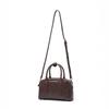 Genuine Leather Women's Bag New Bowling Cross-border Crystal Vegetable Tanned Cowhide Boston All-match Portable Cross-body