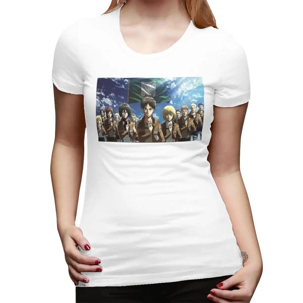 Attack On Titan Zeke Yeager TShirt for Women Round Neck Streetwear T Shirts Womens Short Sleeve Summer Clothes Tops