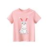 Clothing for Middle and Large Children 2026 Summer New Style Girls' Pure Cotton Cartoon Bunny Print Short-Sleeved T-Shirt Kidsren's Clothing