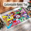 Personalized Crystal Velvet Carpet Custom Name Text,The Amazing Digital Circus Anti Slip Area Rug For Home Decoration
