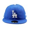 [New Era] 7-12 (approx. 59.6 Cm) Cap 59FIFTY Los Angeles Dodgers MLB COTTON FLAX FITTED CAP BLUE LOS ANGELES DODGERS Blue LA 5950 Hat