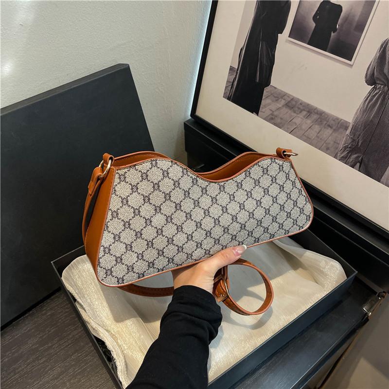 2025 New Summer Printing Trend Fashion Casual Retro Casual Simple Chain Underarm One Shoulder Small Square Women's Bag