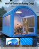 Inflatable Paint Booth, 3 x 2.5 x 2.5 m, Inflatable Spray Booth with 550W Powerful Blower and Air Filter System, Round Roof, for Painting Bicycle,