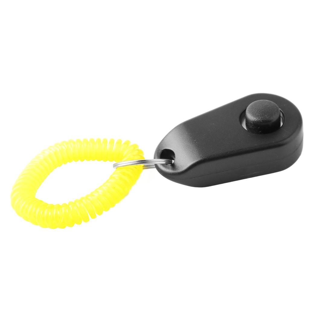 Dog Training Clicker Interactive Squeaky Comfortable Universal Training Clicker Ring for Dogs Cats Black