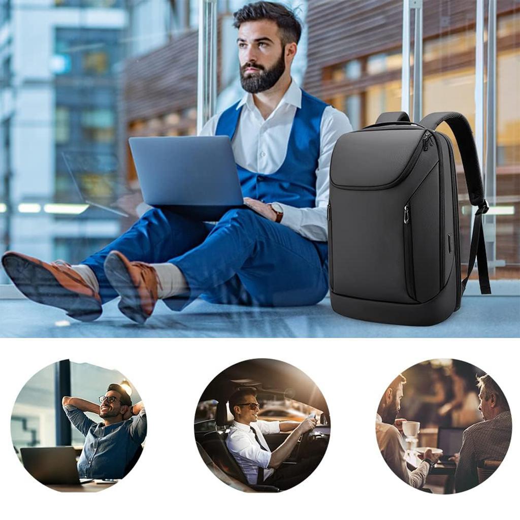 Business Smart Rucksack Wasserdichter 15,6-Zoll-Laptop-Rucksack mit USB-Ladeanschluss, robuster Reiserucksack