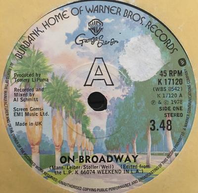 7inch Record GEORGE BENSON - On Broadway  K17120 Warner Bros. Re 1978 UK Soul/Funk Used