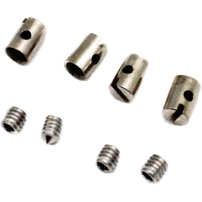 Ejoyous Solderless Throttle Cable Nipples, 4 Sets Solderless Cable Nipples 5mm Throttle Choke for Motorcycle Scooter Quad Mower